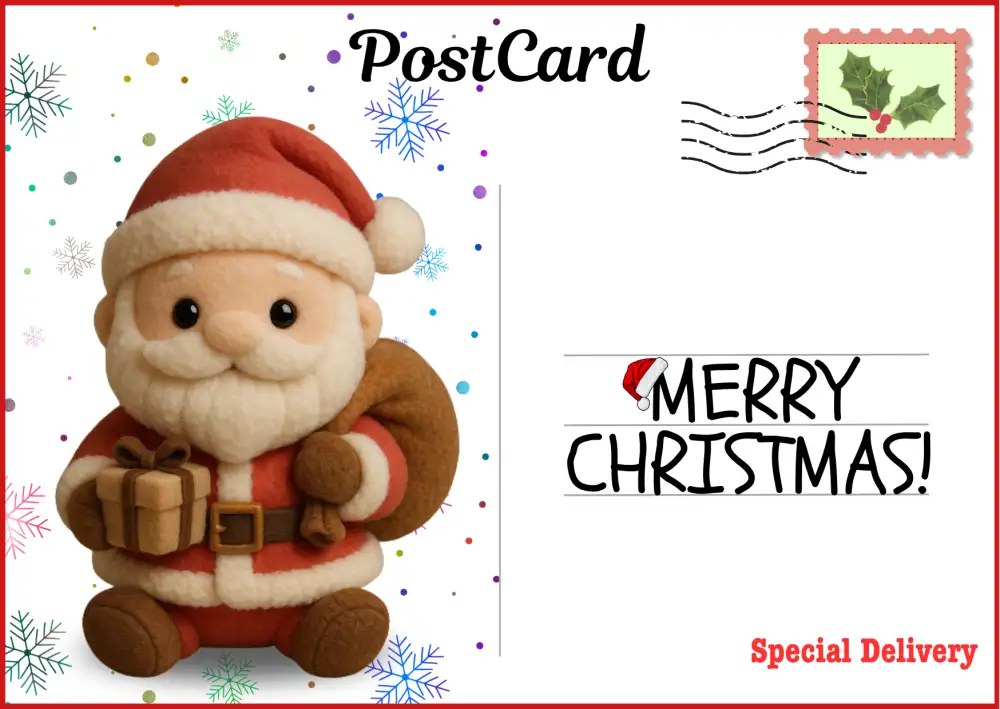 Christmas Santa - free postcard